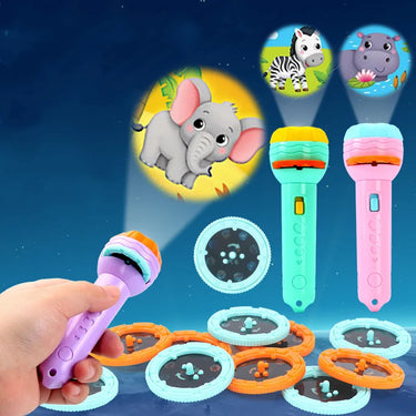 Aventura animal | Estimula la imaginación para la hora de dormir - Proyector de vehículo de dibujos animados Juguete para niños